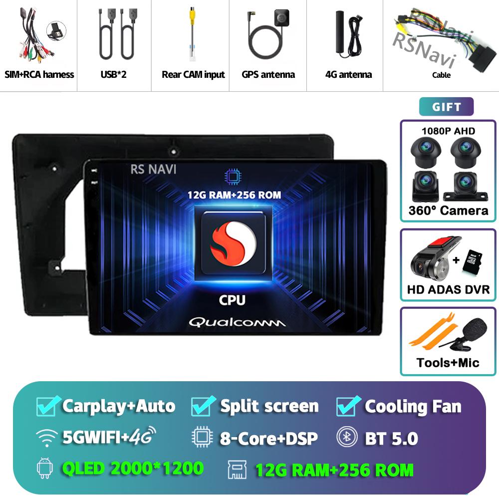 Android 14 Carplay Car Radio для Citroen C5 2009 Мультимедийный видеоплеер Навигация GPS Стерео 2Din DVD AI Voice 360 Камера DSP