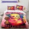 Brainrot 3pcs Bedding Set Duvet Cover Closure Includes 1 Duvet Cover & 2 Pillowcases for All Seasons Bedroom Home Dorm Decor
