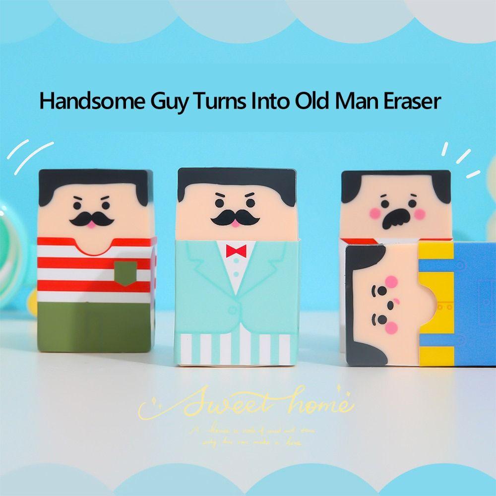 Bald Man Pencil Eraser Without Leaving Marks Pencil Rubber Pencil Correction Tool  Students Gift
