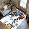 Cr7 Football Legend Area Rug Suitable for Bedrooms Outdoor Game Room Hallway Antislip Carpet Decorate Offices Best for Christmas