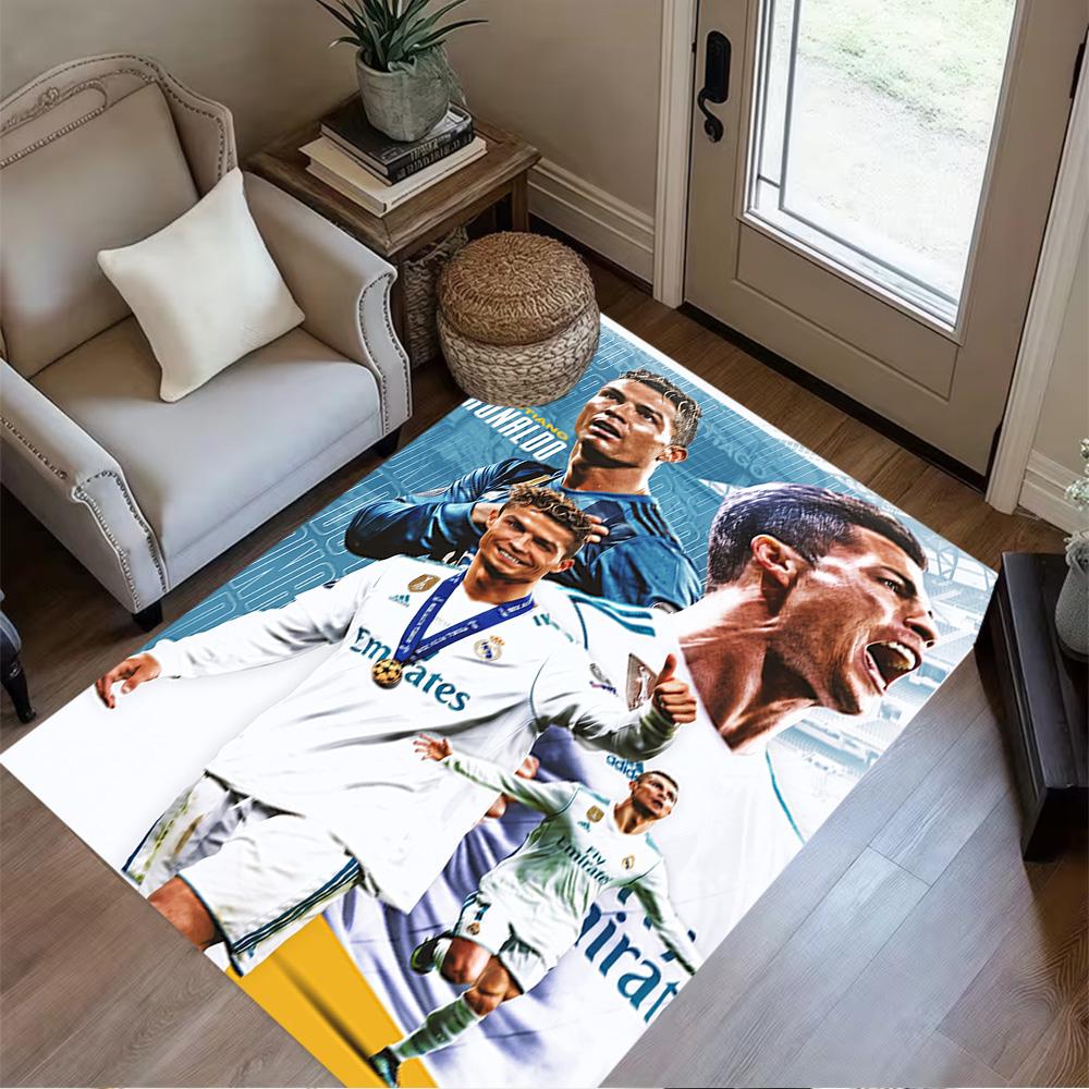 Cr7 Football Legend Area Rug Suitable for Bedrooms Outdoor Game Room Hallway Antislip Carpet Decorate Offices Best for Christmas