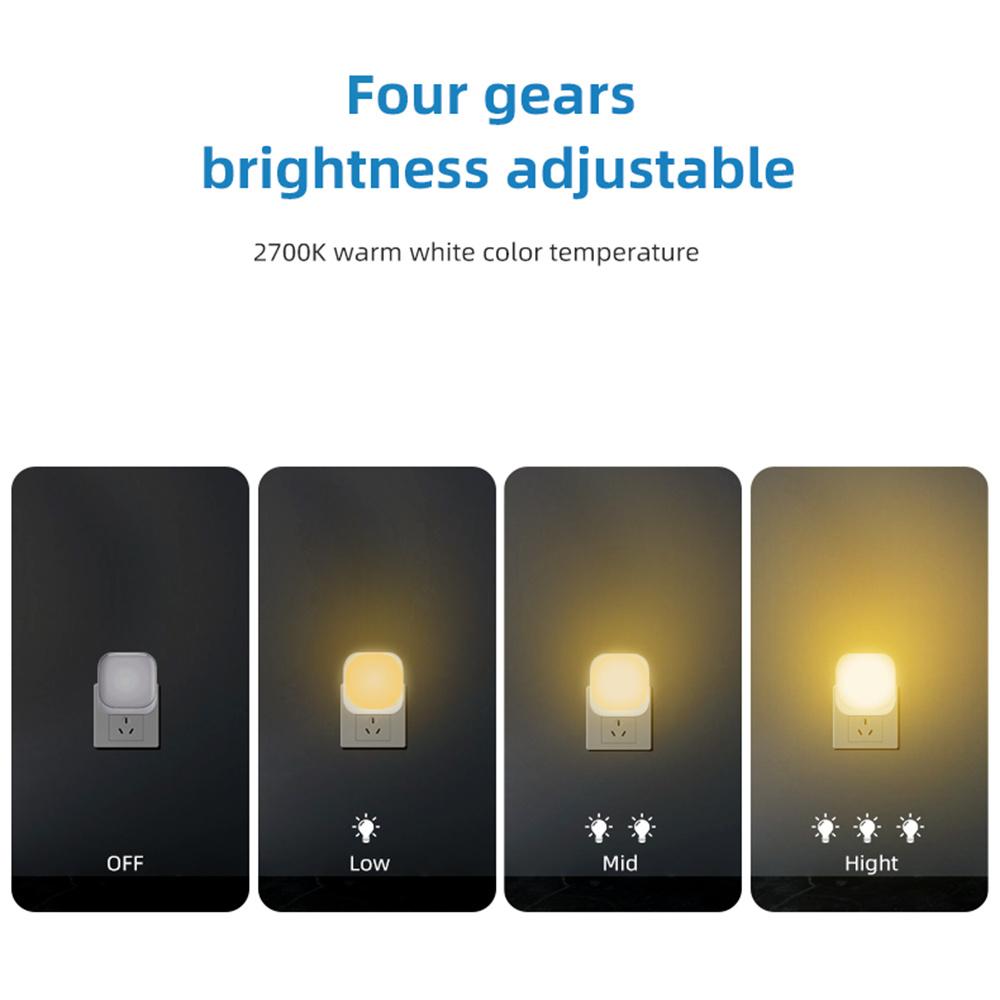 Night Light with Twilight Sensor 2700K Warm White For Bedroom Staircase Hallway