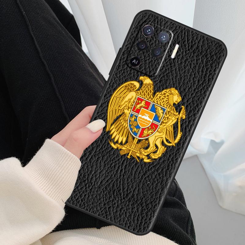Armenian Coat of Arms Russia Case For Oppo A96 A76 A16 A60 A98 A58 A78 A18 A38 A80 A40 A77 A57 A17 A74 A54 A94 A15 A5 Pro