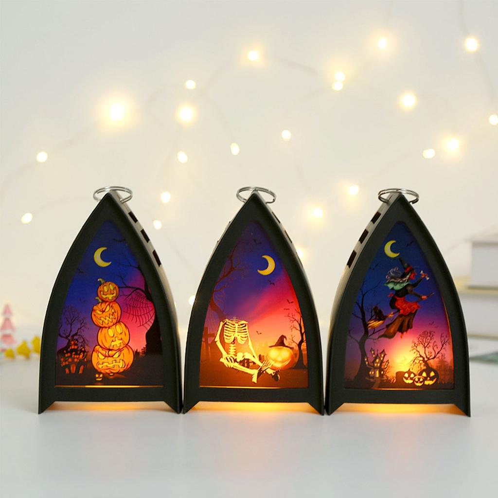 Halloween Portable Atmosphere Light, Retro Halloween Decoration Light Battery Powered, Children's Room Halloween Desktop Decoration