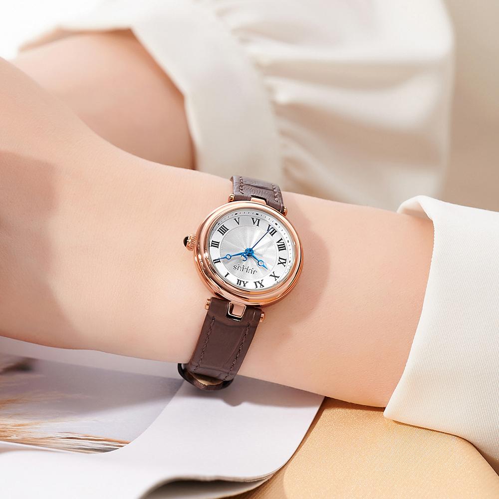 Jyullieoseu Ja-1480 Женские часы с куполообразным циферблатом и римскими цифрами