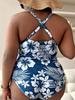 2025 Plus Size Scalloped High Talysia Bikini Sets Купальник для женщин Цветочный сексуальный V-образный вырез Две части Пляжная одежда Купальный костюм