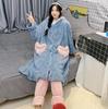 Пижамный комплект из фланели с изображением животных для женщин и мужчин, косплей, Хэллоуин, мультяшная пижама для взрослых, зимняя одежда для сна с медведем, рождество
