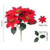 Рождественский искусственный букет пуансеттии Праздничное украшение в горшке с искусственными цветами Праздничный декор для дома в помещении Украшение для рождественской вечеринки