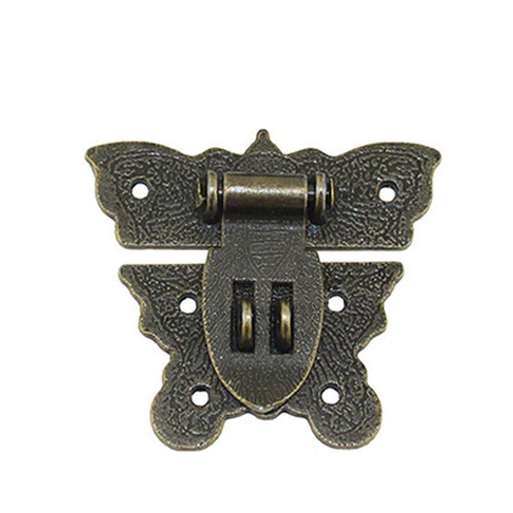 Zinc Zinc Alloy Decorate Brass Hardware Gift Box Hook Decorative Case Clasp Lock Furniture Lock Hasps Buckle