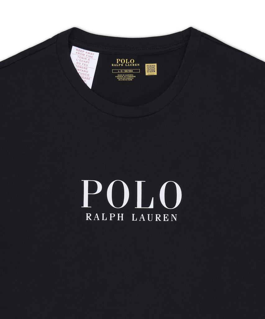 POLO RALPH LAUREN Хлопковая трикотажная рубашка-слип с логотипом - Черная