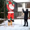 7FT Hanging Christmas Inflatable Santa with Dog, Christmas Blow Up Decoration with Built-in LED Lights for Garden, Indoor Outdoor Home Decor