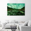 Canvas print, Mountain river landscape in green