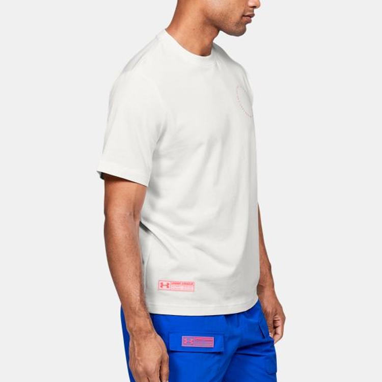 Under Armour Футболка стандартного кроя с круглым вырезом с рисунком, мужские топы, агат-белый 1359713-112