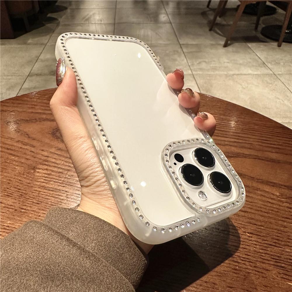Роскошный Прозрачный Чехол со Стразами и Алмазами для For Iphone 16 15 14 Plus 13 12 11 Pro Max Ударопрочный Гибридный Акриловый Защитный Чехол