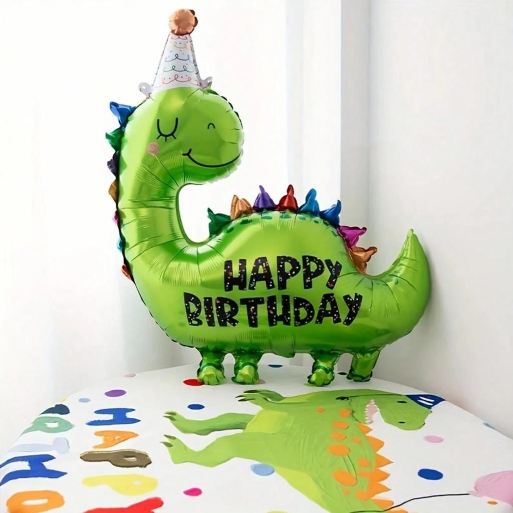 Cute Dinosaur Birthday Aluminium Foil Balloon for Cartoon Animals Themed for Kid Party Decor Festival Activities DIY Accessories
