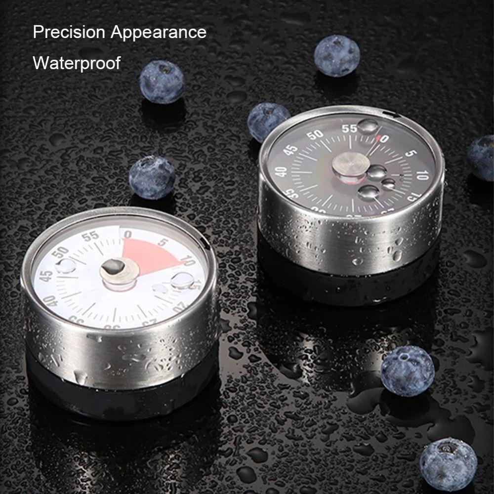 Stainless Steel Visual Countdown Clock Sounding Alarm Clock Multifunctional Mechanical Timer  Home