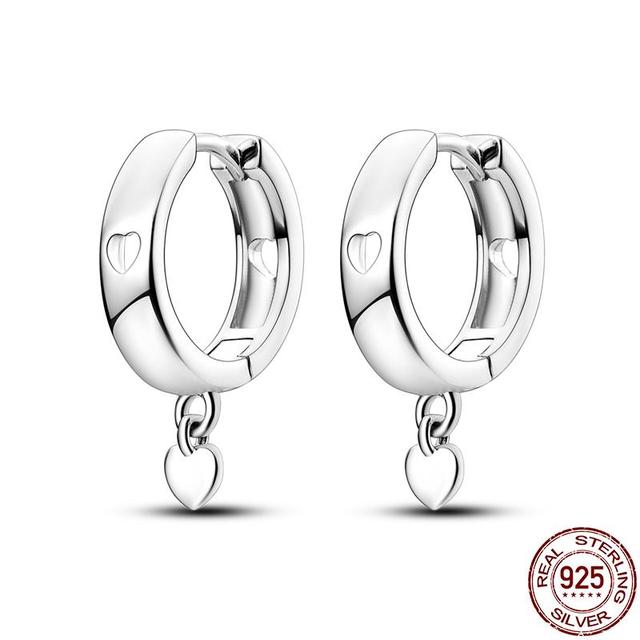 Серьги для женщин, серебро 925 пробы, серьги-кольца, стерлинговое серебро 925 пробы, оригинальный сертифицированный женский трендовый подарок