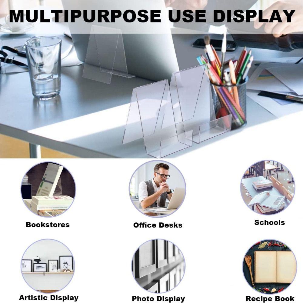 4 шт. легкая акриловая подставка для книг прочная подставка для книг держатель для демонстрации книг мольберт комиксы
