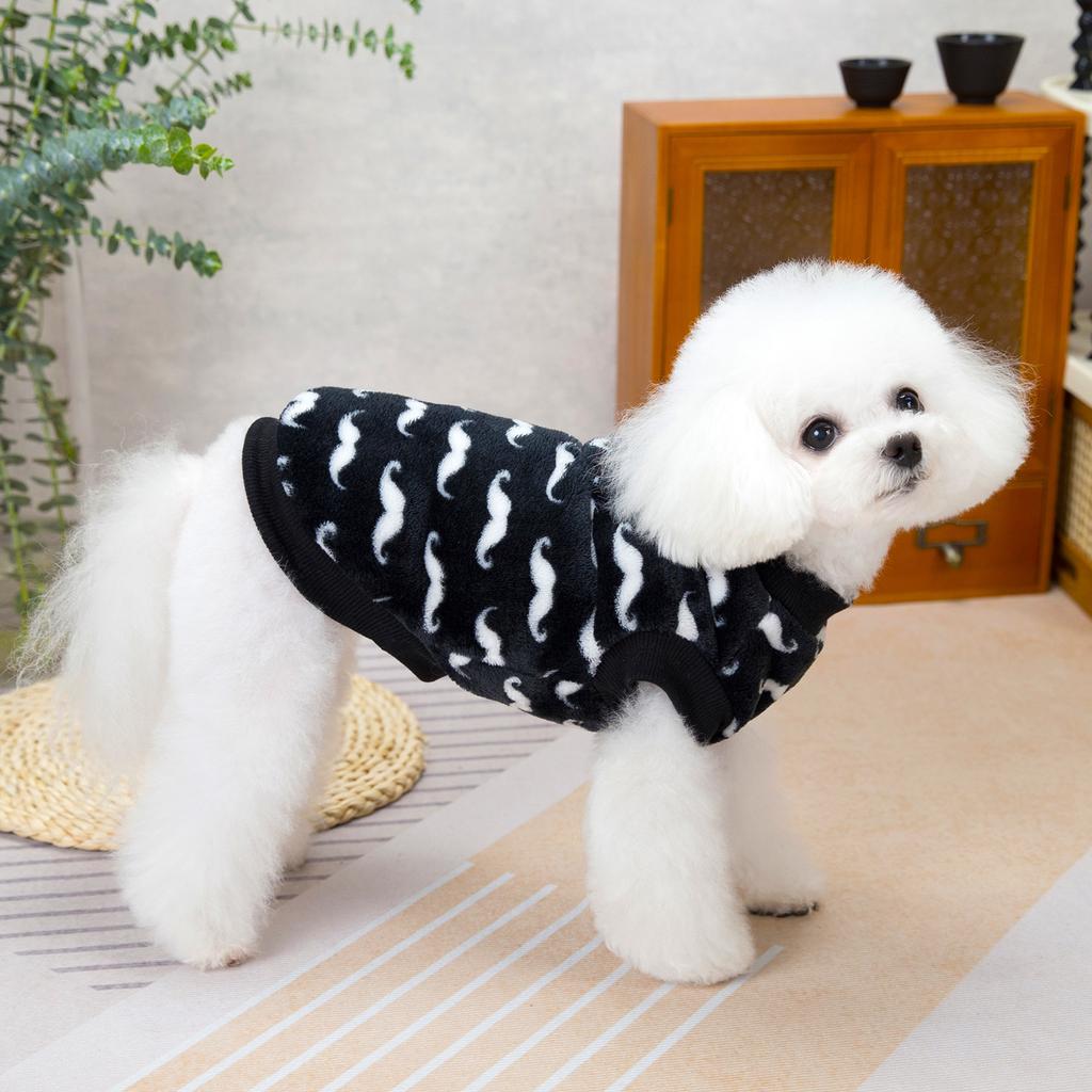 Cat Pet Winter Contrasting Color Plush Vest Clothes Pet Clothing Dog Clothes Pet Nordic Plush Clothes