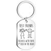 Creative Stainless Steel Friendship Keychain – BEST FRIENDS Engraved Cartoon Pendant Gift
