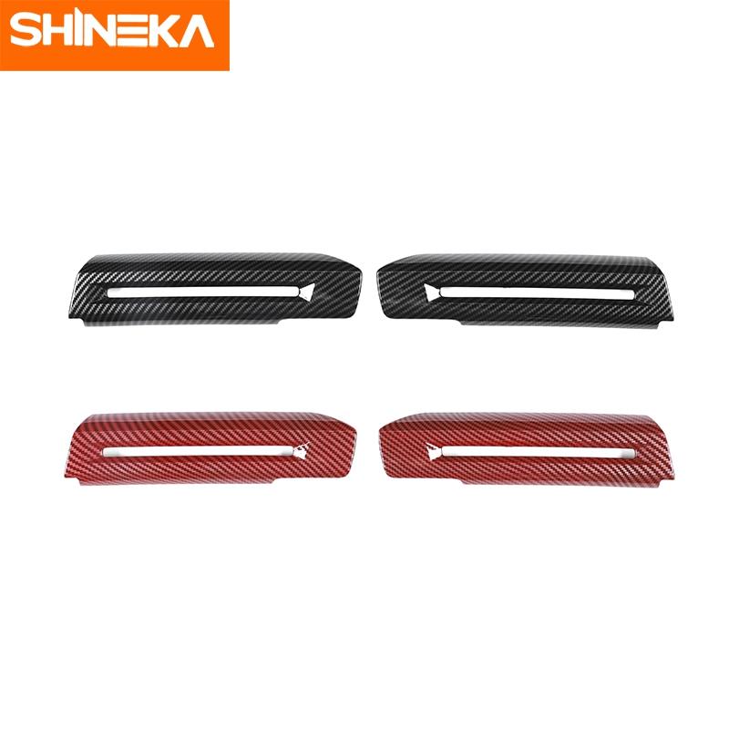 SHINEKA авто из углеродного волокна, внутренняя дверь, подлокотник, декоративная крышка, наклейки для Ford Mustang 2015 2016 2017 2018 автомобиля