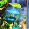 3pc Frog Habitat Leaf Suction Cup Reptile Basking Area Resting Terrace Suction Cups Tank Accessories Simulated Leaves For Geckos