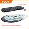 FDDY 47cc 49cc Цепь T8F 136 звеньев и Звездочка 38 44 54 58 64 74 зуба для Мини-мотоцикла Квадроцикла 2-тактные 4-тактные Запчасти