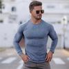 Muscleguys Американский повседневный мужской плотный однотонный осенне-зимний пуловер большого размера с длинными рукавами