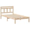 Brown Bed Frame 90 x 200 cm Solid Pine Wood