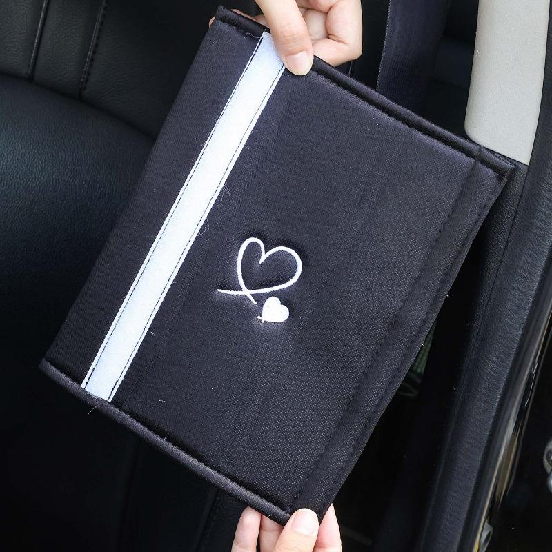 Car Seat Belt Shoulder Pads for Enhanced Driving Experience with Embroidered Heart Seat Belt Protector Pad Interior Decoration