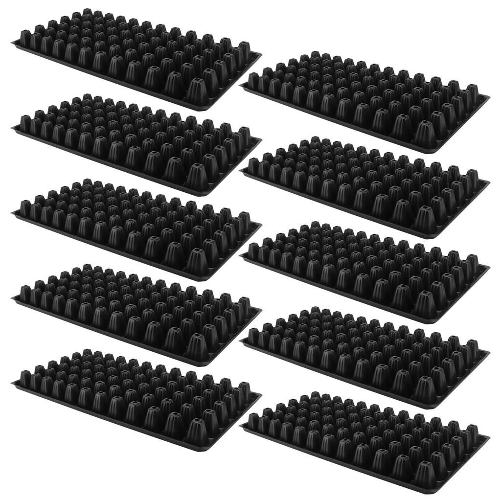10 Pcs 50 Cell Starter Planter Plant Propagation Containers Cell Seedling Trays Tomato Germination Garden Nursery Sapling