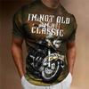 2024\25 Hot-selling 3D Printed Short-sleeved Retro Classic Men's Street Motorcycle Shirt Large-sized T-shirt