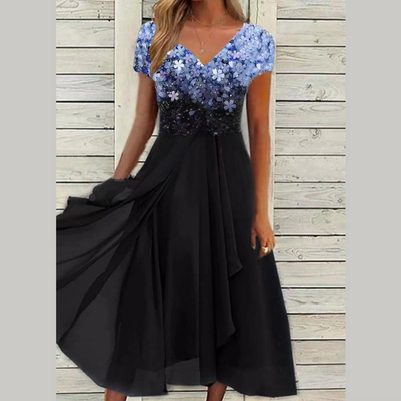 Женские модные летние весенние однотонные повседневные платья с v-образным вырезом и короткими рукавами и высокой талией