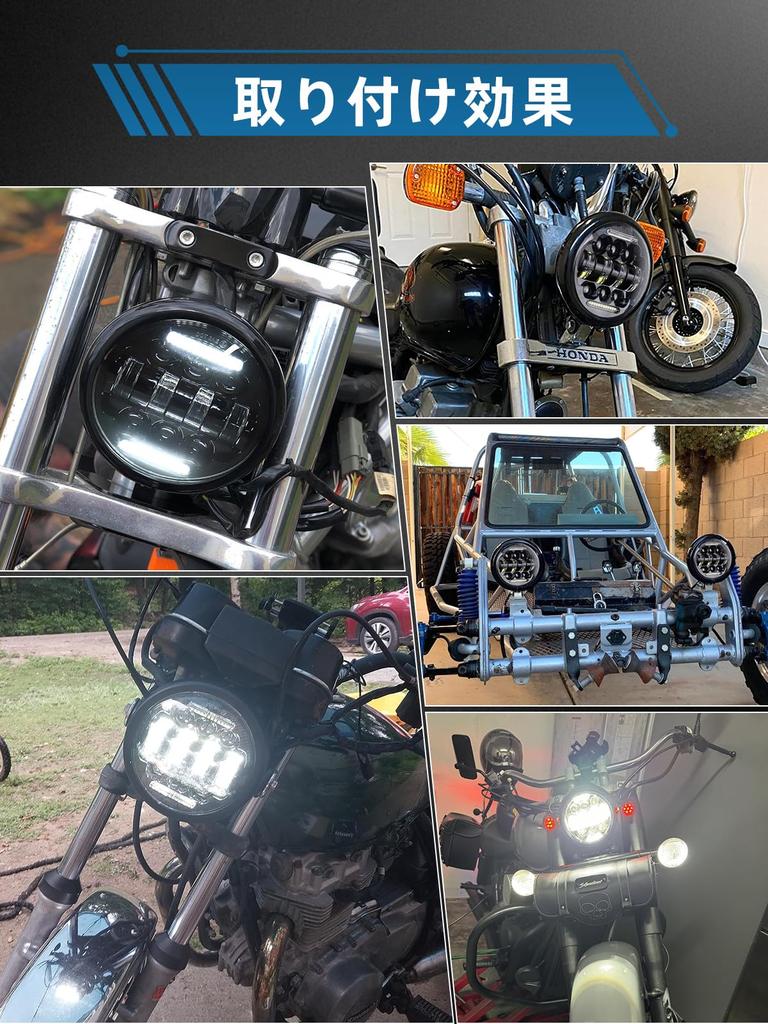 Фара Largoods Headlight дюймовая мотоциклетная светодиодная фара Breakout FXSB с кронштейном для корпуса, переключением функции DRL 6000K, высокая яркость, водонепроницаемость IP67