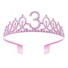 Короны принцесс из сплавов с регулируемыми стразами, повязки на голову для празднования дня рождения девочек
