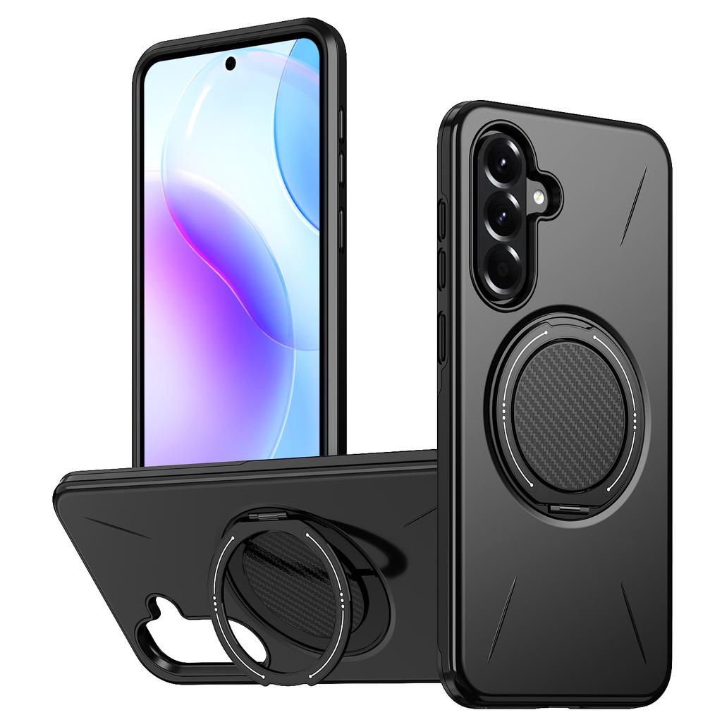 Магнитный чехол для Samsung Galaxy A55 5G с вращающейся подставкой, чехол для телефона из ТПУ+ПК