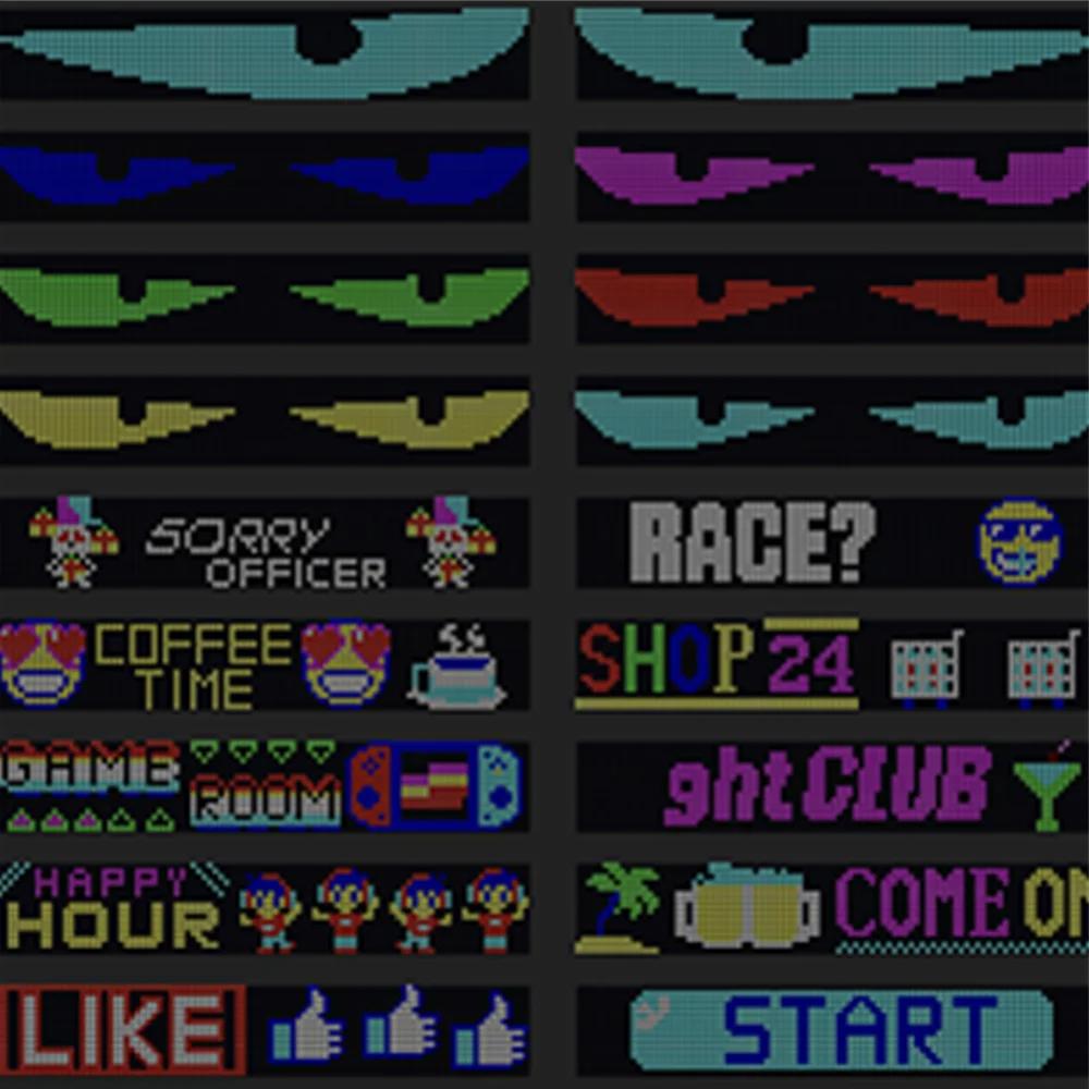 RGB LED Матричная Пиксельная Панель Гибкая Водонепроницаемая Бегущая Строка Рекламная Вывеска Bluetooth APP Программируемый Экран для Автомобильного Дисплея