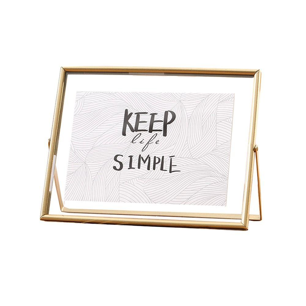 Металлическая фоторамка в минималистичном стиле Прозрачная поверхность Парящая фоторамка Дом