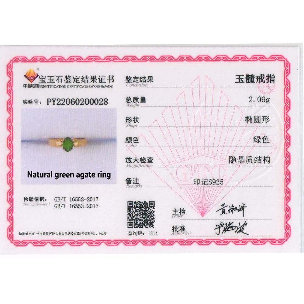 Bolaijewelry Серьги-кольца овальной формы 5*7 мм с натуральным зеленым агатом, комплект украшений из стерлингового серебра 925 пробы, розовое золото, изысканные украшения для женщин, подарок на годовщину
