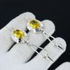 Citrine Gemstone Earring, Citrine Silver Earring, Oval Gemstone Earring, 925 Sterling Silver Earring, Gemstone Earring, Meditation Earring