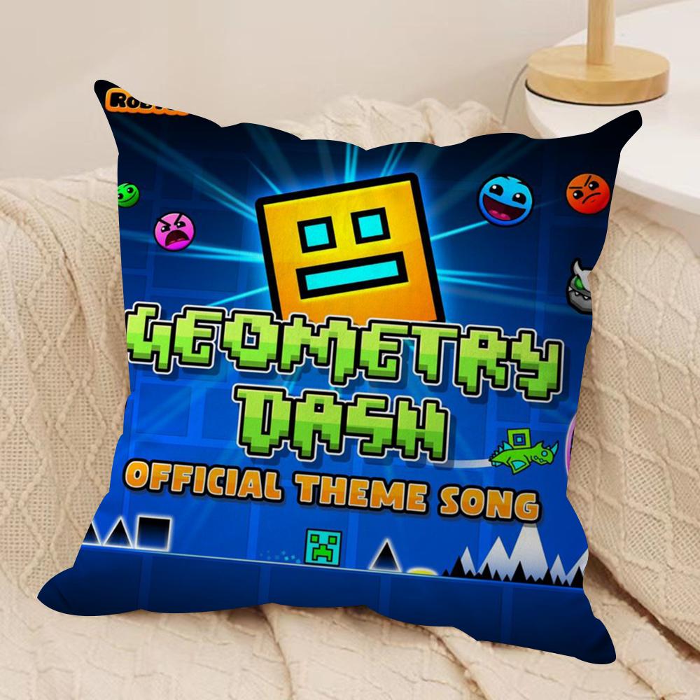 G-Geometry Dash V-Видео Наволочка Мягкая Плюшевая Ткань Двусторонняя Печатная Наволочка Для Дивана На Все Сезоны Домашний Декор Подарок