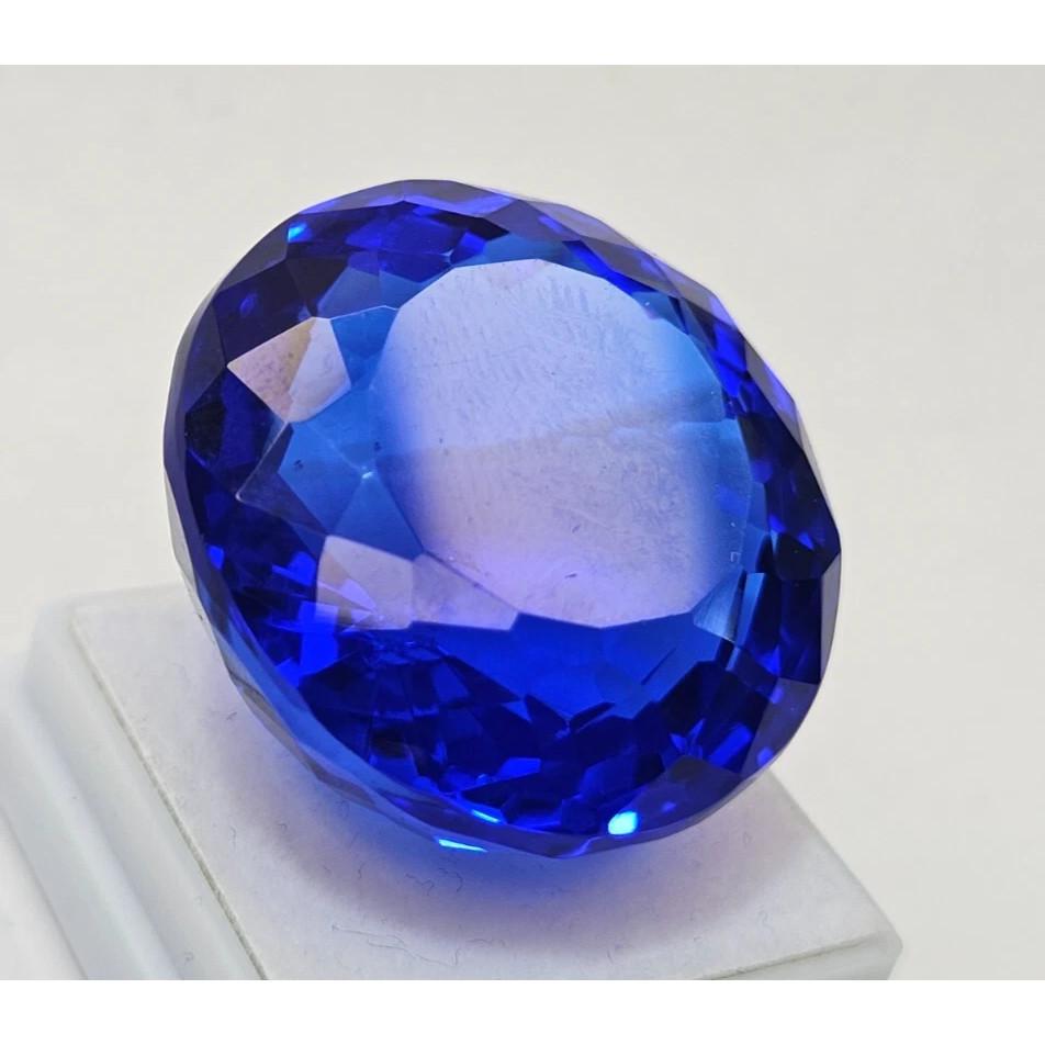 Round Cut Natural Royal Blue Topaz 85-86 Ct Fabulous Certified Loose Gemstone