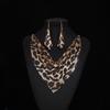 Sequined Scarf Indian Jewelry Set Exaggerated Metal Slice Bib Choker  Jewelry Gifts
