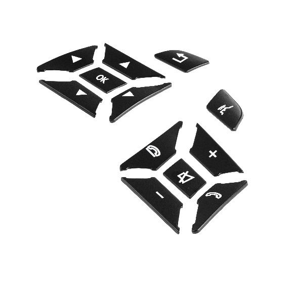 Черный для Mercedes Benz W176 W246 W204 W212 C117 W117 X156 W218 X204 R172 W166 X166, кнопка на руле автомобиля, накладка, отделка