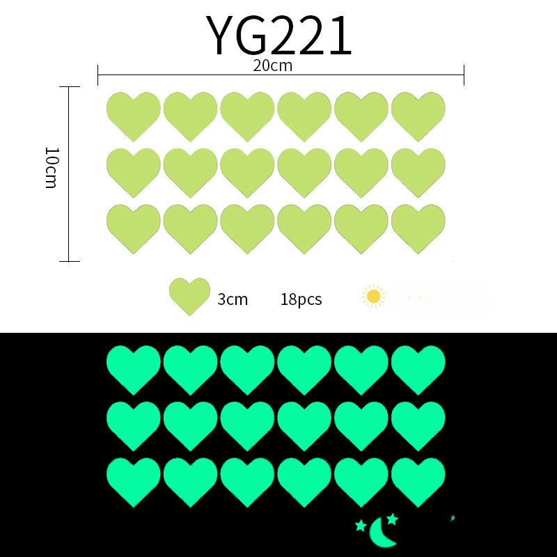 Glow-in-the-dark Stars Glow Wall Stickers Living Room Bedroom Switch Decoration Children's Room Dorm DIY Creative Glow-in-the Dark Stickers