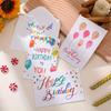 1 Set (20 Pcs) of Birthday Greeting Cards with English "Happy Birthday" Simple Wishes - Includes 10 Greeting Cards and 10 Envelopes
