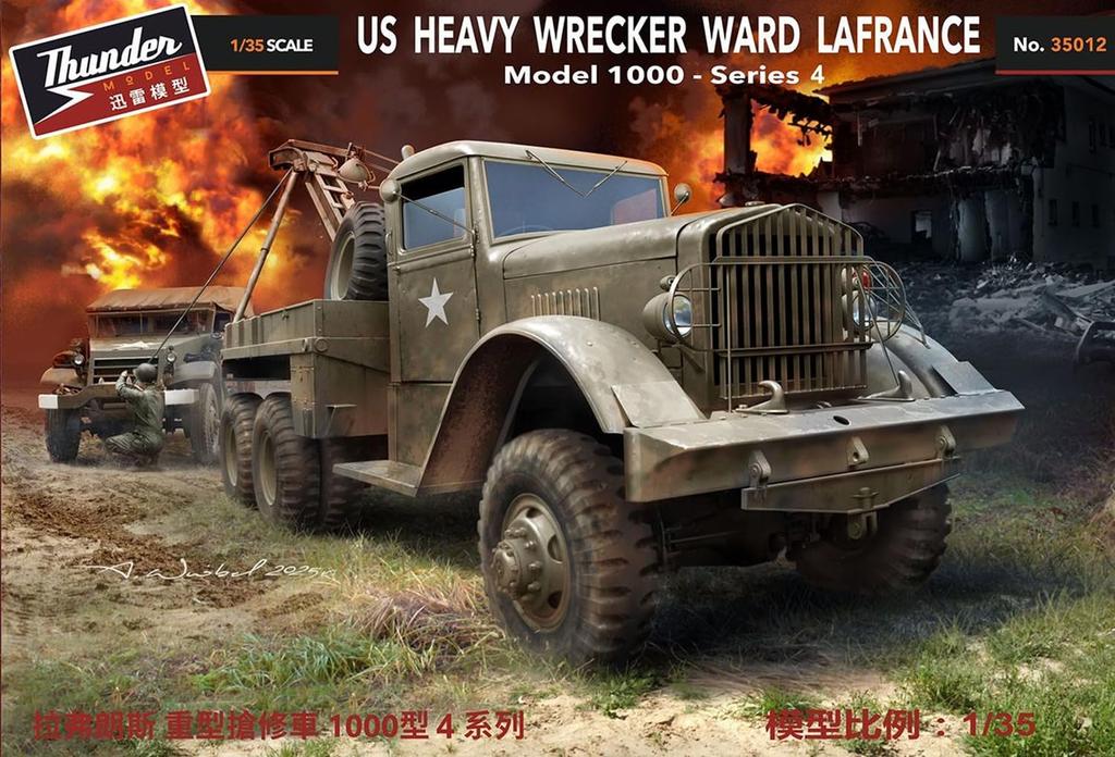 Thunder Models 1/35 Американский Ward-la-France Серия M1000 4 Тяжелый эвакуатор 1943 Модель Пластиковый модельный набор TB35012 (Военная техника)