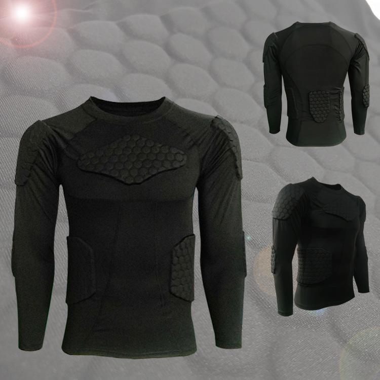 Quick-Dry Anti-Collision Long Sleeve Tight Rugby & Basketball Training Shirt
