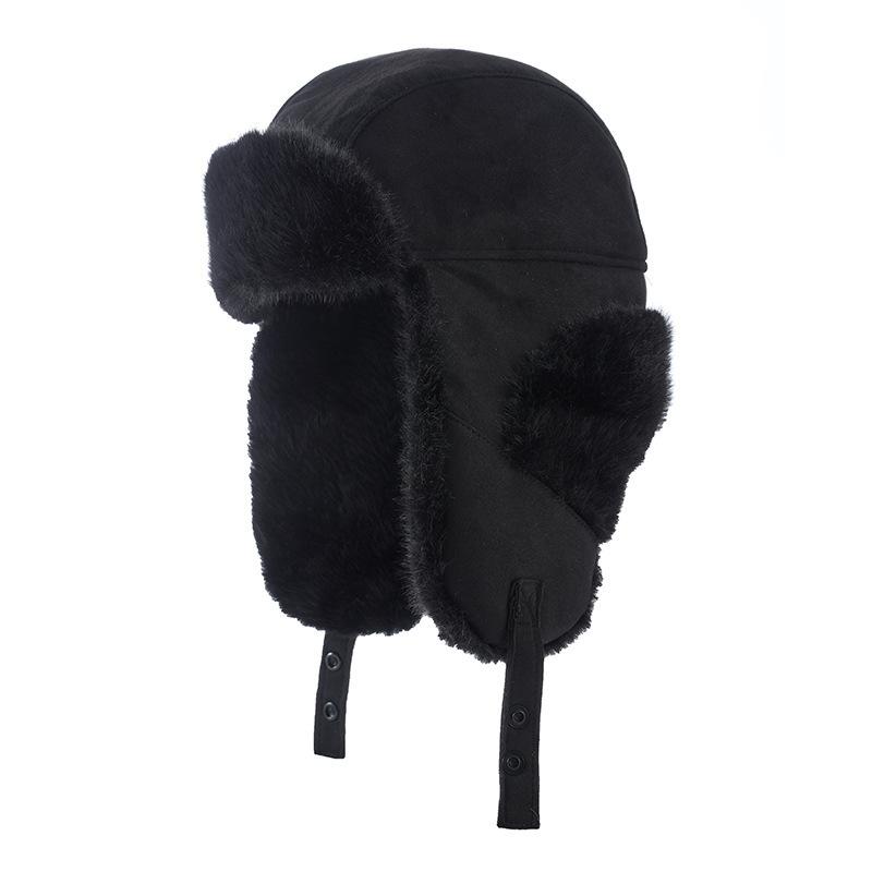 Japanese Thickened Plush Lei Feng Hat In Autumn and Winter Casual Versatile Retro Warm Hat Outdoor Travel Cold Ear Protection Hat