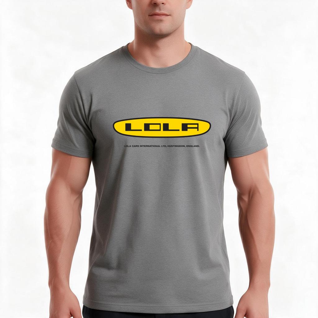 Lola Racing Cars 1960s Logo With Original Factory Address Tshirt Summer Casual Cotton Tee Oversized Streetwear Tops